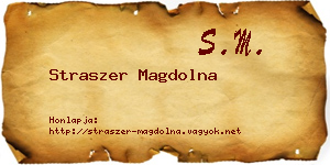 Straszer Magdolna névjegykártya