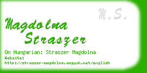 magdolna straszer business card